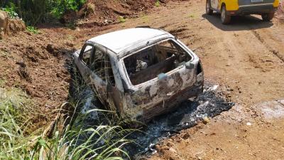 LS: TrÃªs corpos foram encontrados carbonizados dentro de veÃ­culo Gol